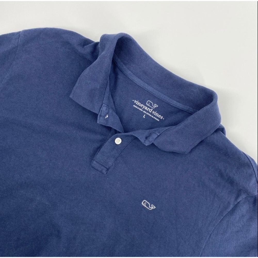 Vineyard Vines Polo Shirt Mens Large Blue Preppy Coastal Classic Nautical Casual